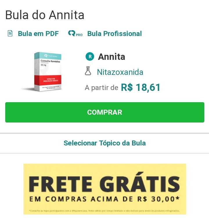 annita remedio de verme preco
