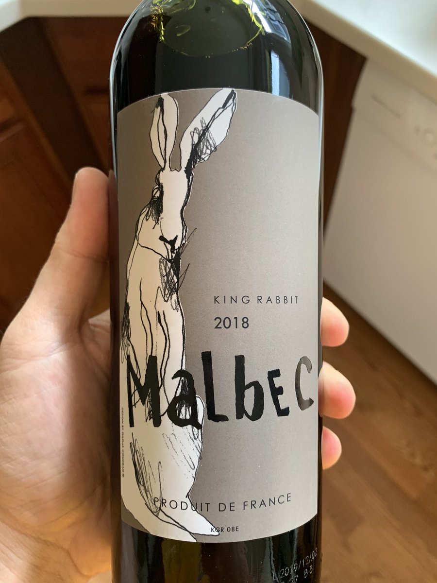Wine bottle with bunny