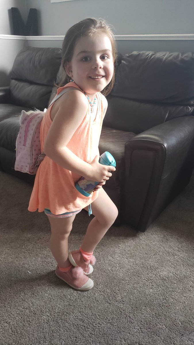 StephMM3's tweet photo. @BnBKinders Chels is playing school. I think she misses everyone! She really didn't want to say goodbye to her teacher when the chat was done this morning, it was cute. Immediately after her video chat she was asking to call Miss.L back! Hahaha! https://t.co/UljRH7xvSS