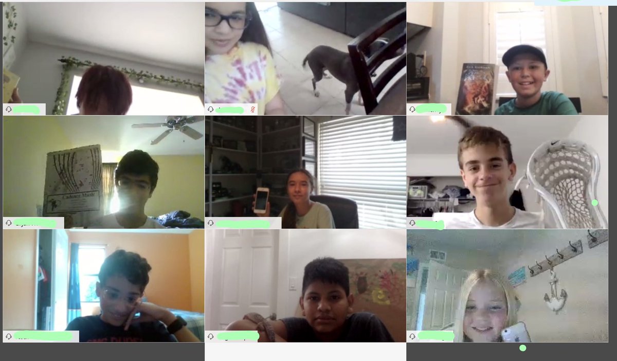 Made my teacher heart happy today to chat with my Ss!💜 They truly are #whyIteach. Discussed things they are thankful for during #QuarantineLife. Pets, books, family, music, phones... Love these kids so much, and I'm so proud of their online efforts! <a href="/NNMSWildcats/">NNMS</a> <a href="/collierschools/">Collier County Public Schools</a>