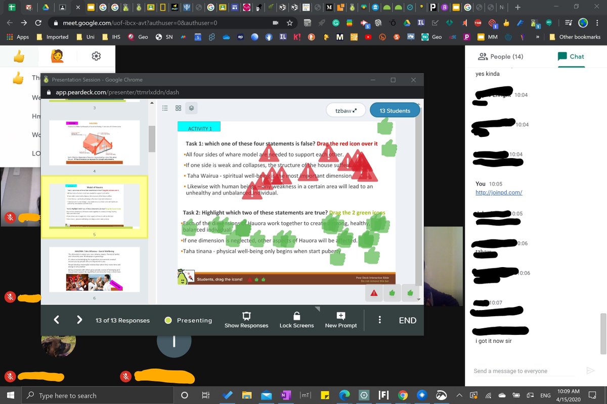 TeachingInHD's tweet photo. #GoogleMeet and @PearDeck make for a great combo for #remotelearning! #digitaledchat #edtech #edtechchat https://t.co/I51kvGyXbB