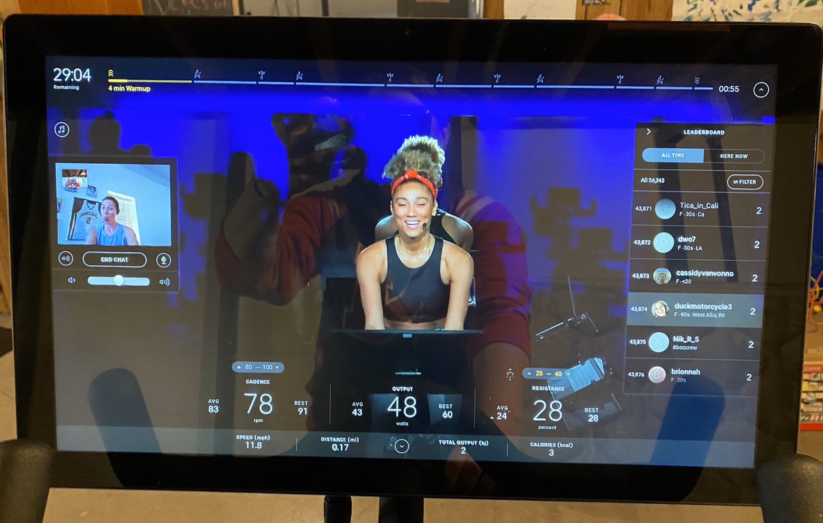 Jamers1731's tweet image. Worked out virtually with @ProfLMiller today. Thanks @onepeloton for the bike and this awesome feature!

#Comeback 
#SocialDistanceWorkout
#WeAreFamily