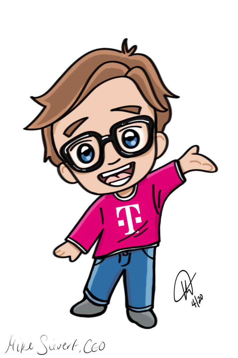 Mike needs his own Caricature now!  New #TMobile here and now! #NewTMobile <a href="/MikeSievert/">Mike Sievert</a> <a href="/TMobile/">T-Mobile</a> #legendarylegere