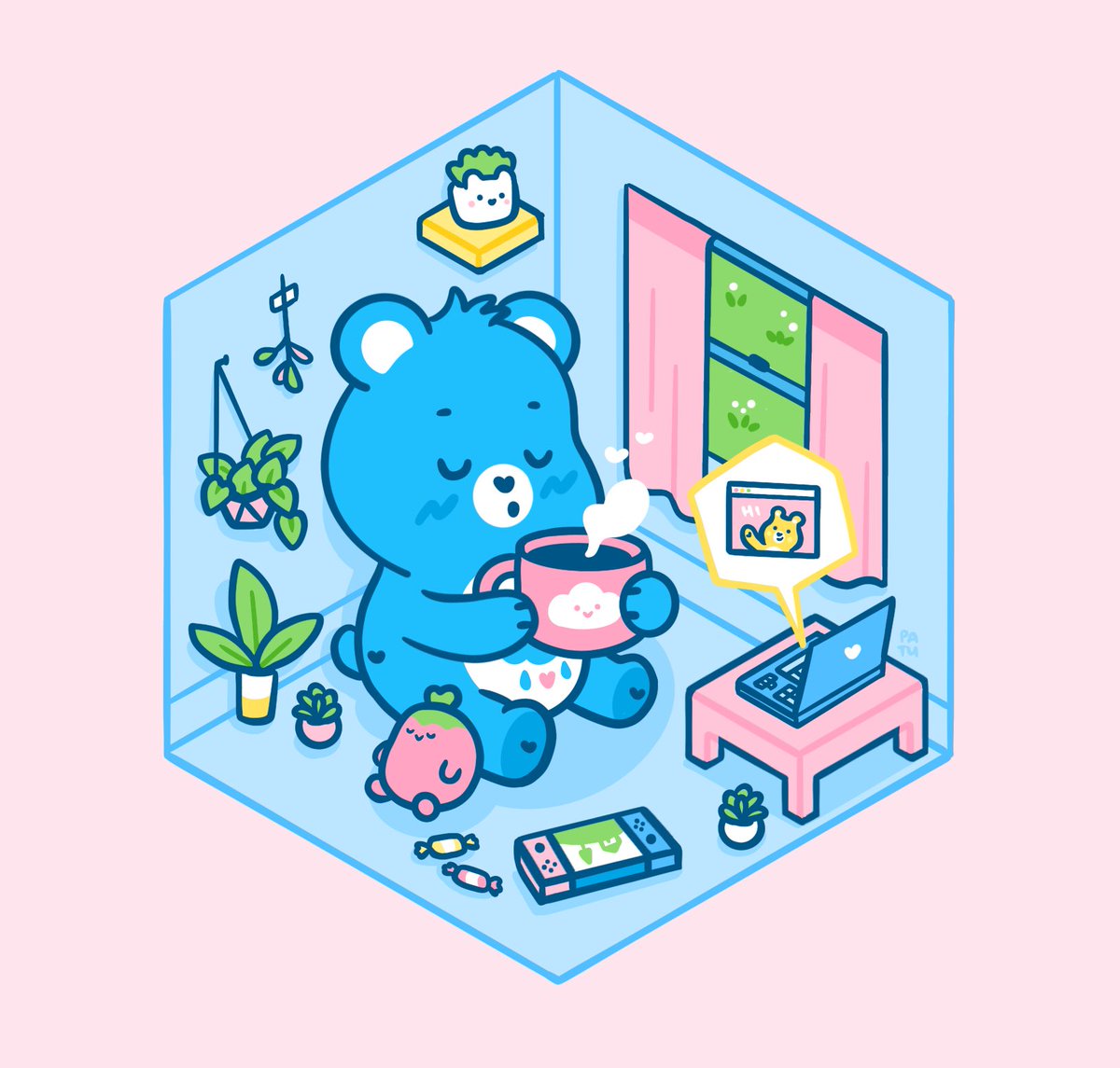 sad bear care bear