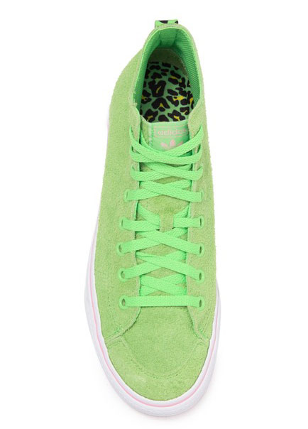 WackNation's tweet photo. This crazy green adidas Nizza Hi RFS Sneaker currently on sale at Nordstrom Rack for $56.97 (image via Nordstrom Rack) #shoes #kicks #sneakers #adidas #CheapKicks #WackNation #WackLife https://t.co/999cyMPbMm https://t.co/i8nBgDVygk