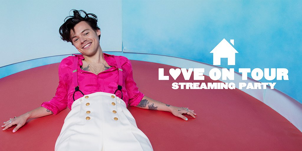 As we all know Harry’s world tour was supposed to kick off today so we are organizing a #LoveOnTourStreamingParty so we can still have fun and celebrate Harry’s music from home! 🏡

Join us TONIGHT from 7PM ET.

Send us ideas for a setlist and we’ll pick one at random! (15 songs)