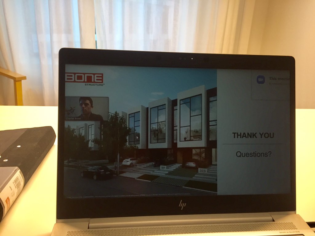 Teaching the Stanford course Industrialized Construction online this year. Today great guest speaker <a href="/CharlesBovet/">Charles Bovet</a> from innovative BONE Structure presented their concept for custom built homes using IC principles. Thanks for sharing!! #industrializedconstruction