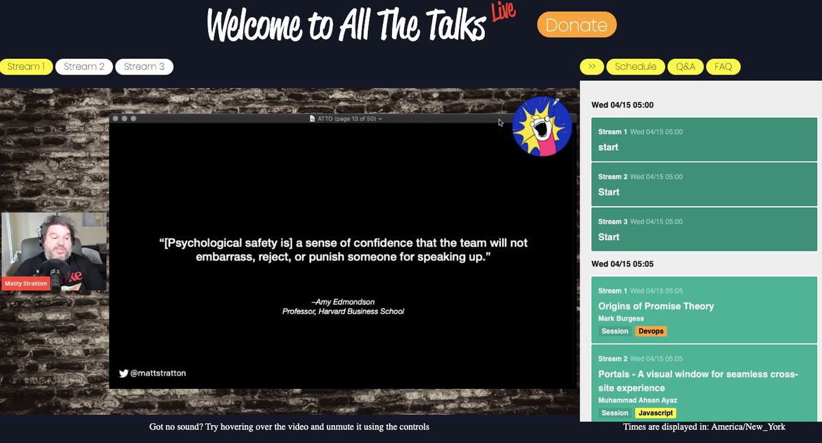 madgreek65's tweet image. #allthetalks @mattstratton talking psychological safety