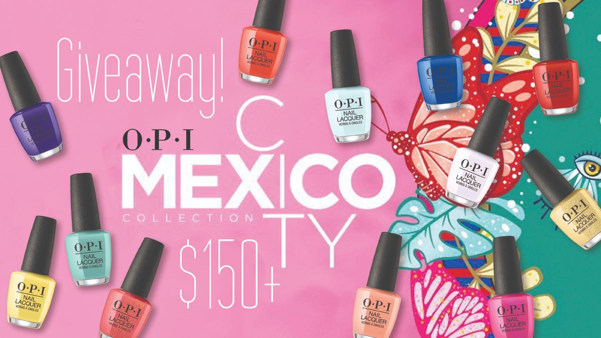#WIN! 🎉 New Spring 2020 #OPIMexicoCity Collection!🇲🇽Experience the vibrance of #MexicoCity on your fingertips with fun colours like Mi Casa Es Blue Casa, Mexico City Move-Mint! Set Value $150+bonus items 
ENTER: Follow <a href="/FazeMagazine/">Faze Magazine 🌱</a> &amp; RT 🥰
💅 #opi #nailsart #contest #giveaway