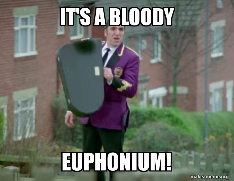 I KNEW THAT! I KNEW IT WASN'T A TRUMPET! #BrassedOff