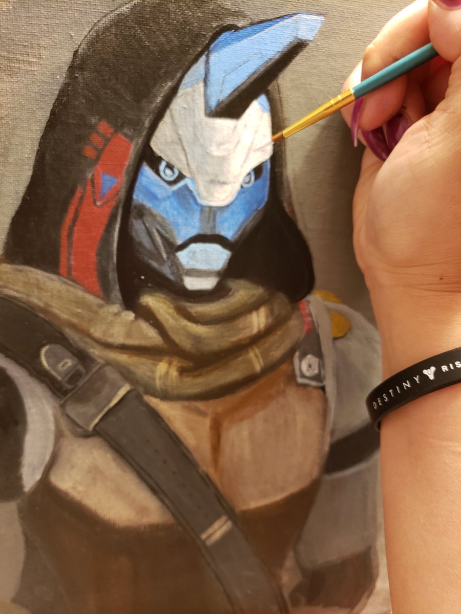 Vajean1's tweet photo. Switching gears while my other piece dries.
#Cayde #YearInTheMaking #Destiny2 #HunterMasterRace #AcrylicPainting https://t.co/eZD4OJkLs9