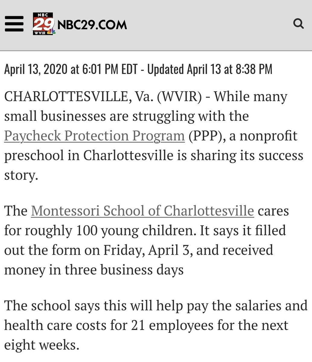 This is who Nancy Pelosi has cut off while she stocks up on artisanal ice cream in her $24,000 fridge https://www.nbc29.com/2020/04/13/charlottesville-nonprofit-school-successfully-receives-ppp-funds/