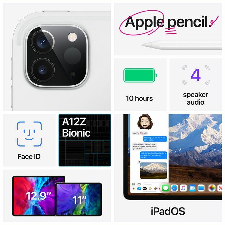 Jason56662202's tweet photo. The new iPad Pro is built for the most demanding tasks with the A12Z Bionic chip, a new Ultra Wide camera, studio-quality mics and a breakthrough LiDAR Scanner. Now available at Nex-Tech Wireless. https://t.co/nJmvG4ueLm https://t.co/4WAXX2d2Xc