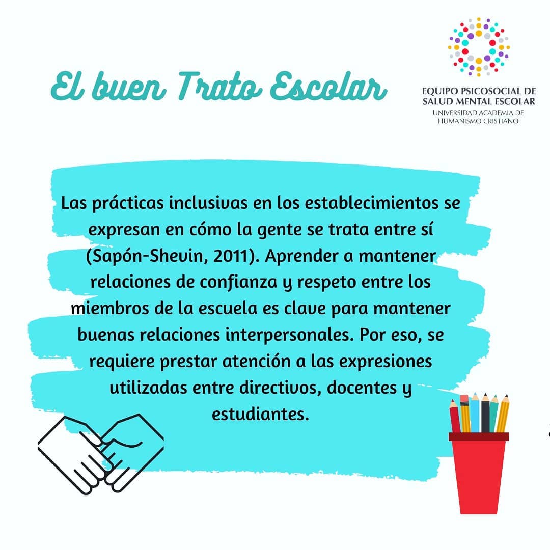 HpvAcademia's tweet photo. Hoy es el día del buen trato escolar, y porque es un asunto importante a tratar aquí les dejamos publicación sobre ello.
#buentrato #convivenciaescolar @buentratoescolar #hpv #saludmentalescolar https://t.co/1r1BhRsB7g