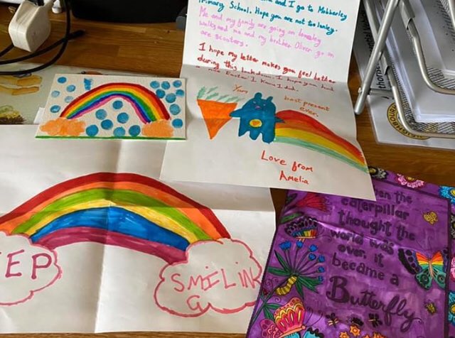 These are just some of the wonderful pictures and letters 1st Mobberley Brownies have written and distributed to the elderly and vulnerable who are self isolating. Brown Owl Helen Kynnersley is amazingly proud of the girls for their care and thought for others #StaySafeStayHome