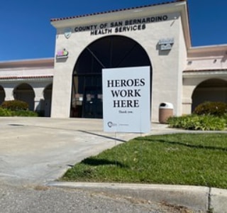 DBH staff - have we told you lately that you're awesome? Today we put up these signs to remind you and everyone else how much we appreciate the hard work your doing. #sbcourage #COVID19 #sbcounty