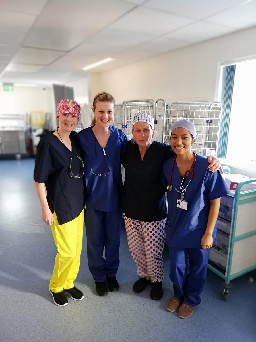 RyedaleScrubs's tweet photo. Our sewers and delivery drivers have been busy today! 

It’s so heartwarming to receive pictures of the garnments in use! Here are the girls at Scarborough hospital. ❤️💖 
#ryedalescrubbers https://t.co/zUuh7qLzaj