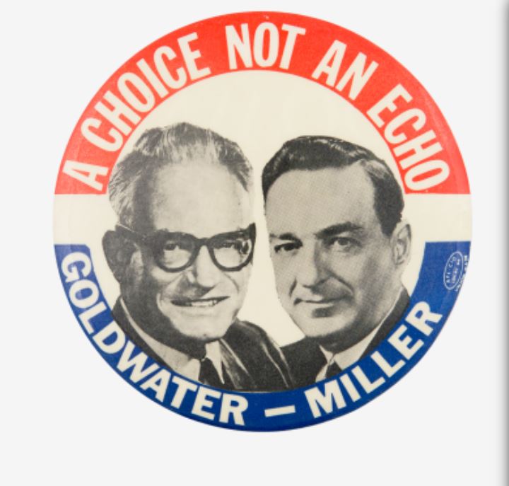 (8/28) Schlafly helped Goldwater wrestle the GOP away from the pro-Civil Rights Rockefeller Republicans in 1964 by self-publishing a book, A Choice, Not an Echo (which Goldwater adopted as a campaign slogan) about the liberal conspiracy destroying Republicans  #MrsAmerica