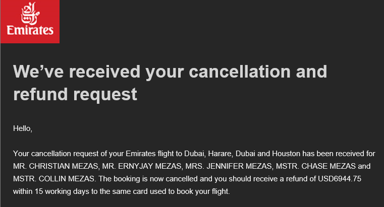 ernyjay's tweet photo. @emirates just told me that they haven't processed this from March 18th and I have to re-request a refund that will take 90 days to credit me. I called and was denied the opportunity to speak with anyone who would help me. This is no way to treat customers. https://t.co/zVxOYtcINs