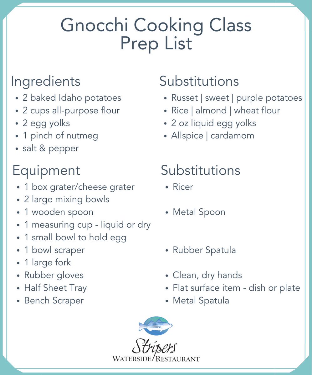 Who is joining us for our Virtual Cooking Class this Saturday?  🍽️

We can't wait to cook with you.  There are a few items you will need to work alongside Chef Nick, along with some great substitutions.  Questions?  Drop us a PM and we will help you get set up.