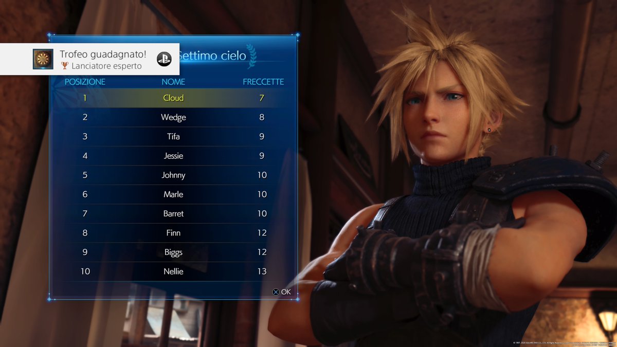 Arcangelo_DP's tweet photo. FINAL FANTASY VII REMAKE
Lanciatore esperto 
Sono il campione di freccette del Settimo cielo. #PS4share #ffviiremake https://t.co/vueaCY9iOV