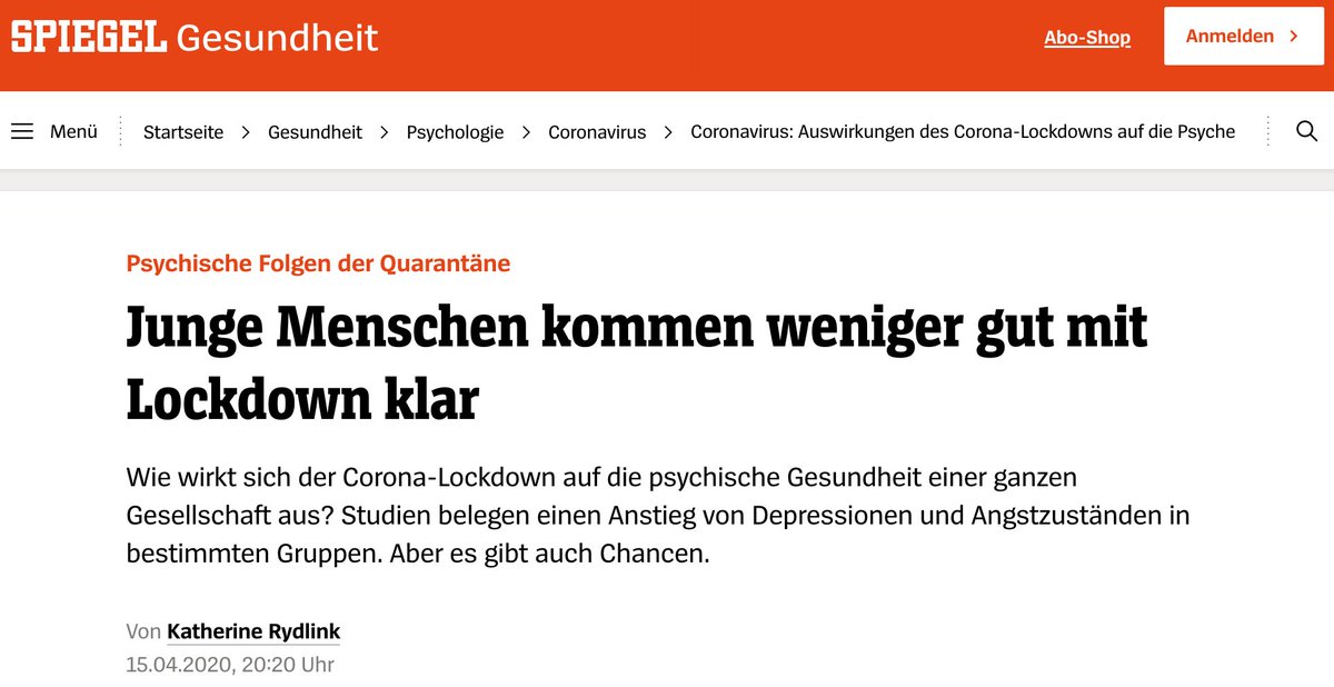 Prof. Kalisch reporting insights from the first 5000 DynaCORE participants to the German magazine <a href="/derspiegel/">DER SPIEGEL</a>: The ability to see positive aspects and to accept the unchangeable ones turn out key protectors of #mentalhealth. Big thanks to all supporters! spiegel.de/gesundheit/psy…