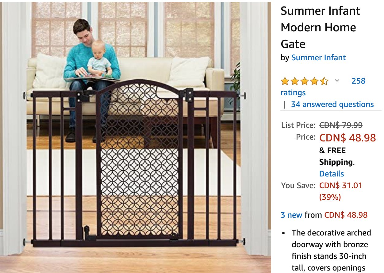 summer modern home safety gate