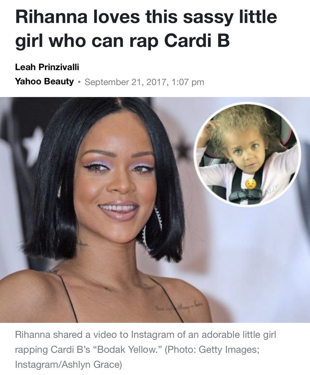 September 21st, 2017: Rihanna posts a little girl rapping “Bodak Yellow” to her Instagram.  https://www.instagram.com/p/BZRewCYDENZ/?igshid=1hk9dgpc7sh4p: Getty Images