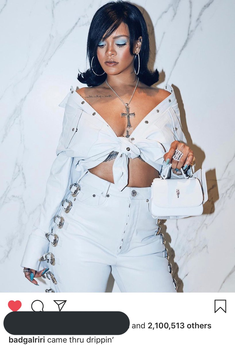 April 14th, 2018: Rihanna uses “Drip” lyrics in her Instagram caption.