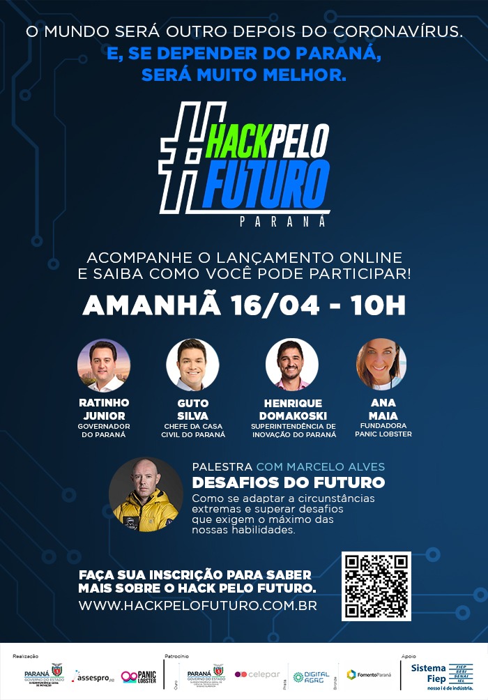 redeinovacao's tweet photo. Live de lançamento do *HackPeloFuturo*, uma maratona online para criar *soluções para a crise pós-coronavírus* no Estado.
*Quando?*
Quinta feira, 16/04 às 10h.
Faça sua inscrição gratuita em: *https://t.co/FpBVdduLTp*
*#DesafioOnLine #HackPeloFuturo https://t.co/AI44kPLVpc
