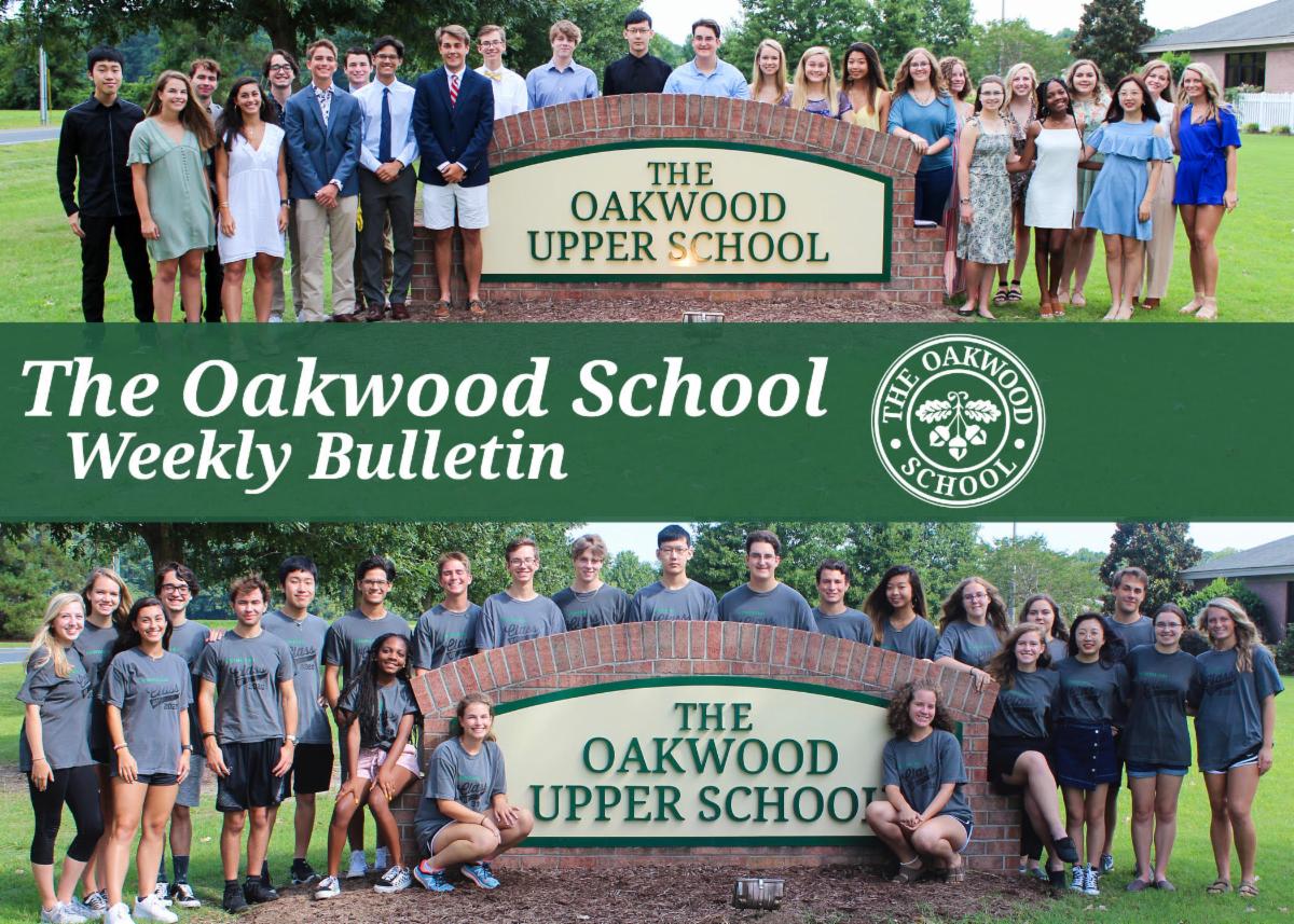 Stay in the loop with the Weekly Bulletin! #OakwoodStrong conta.cc/2yVGbVG