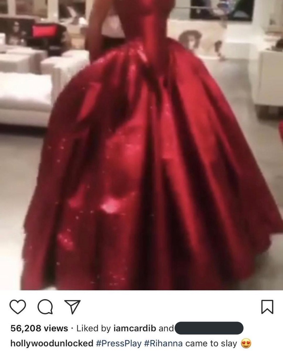 2018: Cardi likes a video of Rihanna on Instagram. 