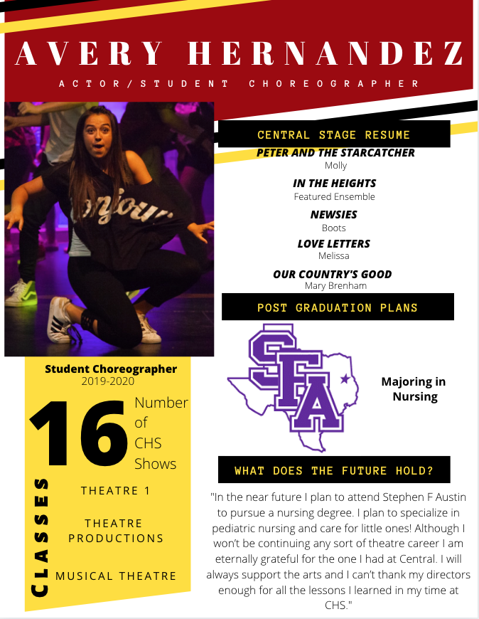 theatre_central's tweet photo. Celebrating our Seniors: Avery Hernandez https://t.co/DGWnZIa5Ih