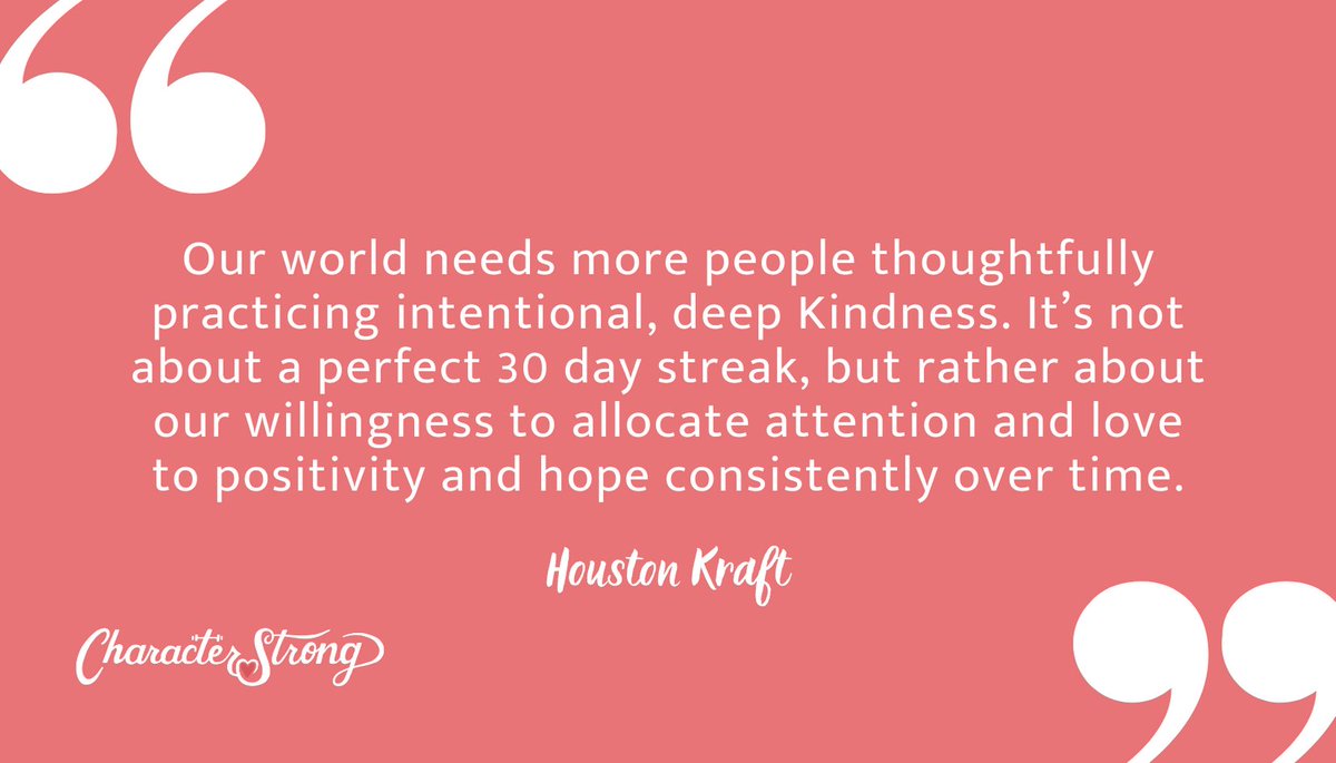 New BLOG out today! 💕 

We take a moment to reflect on the 30 Days of #DeepKindness -- how it came to be, the impact it has had on us, and our hope for a continued thoughtful focus in our #CharacterStrong community &amp; the world to Make Kindness Normal!

characterstrong.com/blog/211/30-da…