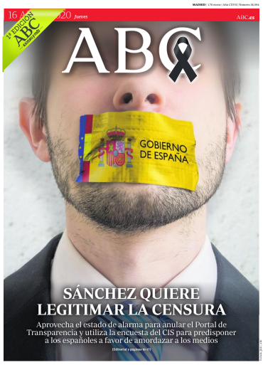 abc_es's tweet photo. Ya está disponible la primera edición de ABC del jueves 16 de abril en @abckioskoymas  https://t.co/wkY7dOgQRB https://t.co/5J5Z7du2EQ