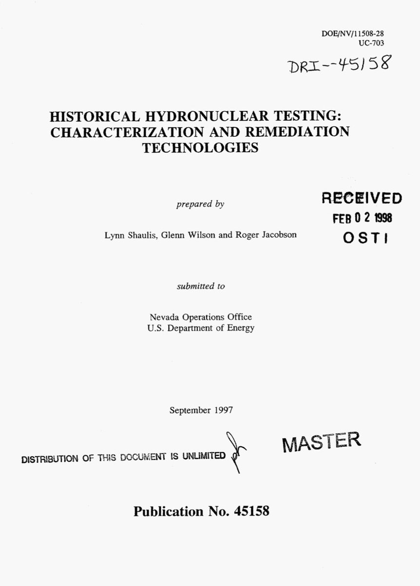 9/nUS was never as fond of hydronuclear testing as the Soviets, IIUC, but we did a fair (classifed) number. means we blew up & left in NV packages of radioactive, toxic, & dangerous metals & materials. Sometimes we left the shafts uncovered!  https://digital.library.unt.edu/ark:/67531/metadc694589/m2/1/high_res_d/615630.pdf