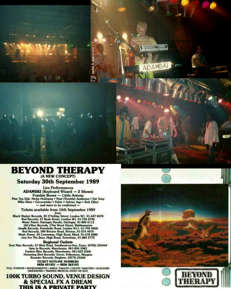 OfficialAdamski's tweet photo. Fascinating account of the Beyond Therapy rave from the pre-digital era: Thanks @jamie_h_tyre The rave continues! NEW Adamski radio show on Friday @mihouseradio watch for deets!
-AD HQ
#adamski #beyondtherapy #rave #killer #keyboardwizard #techno #acidhouse #liveandirect https://t.co/pzGbq4Nvme