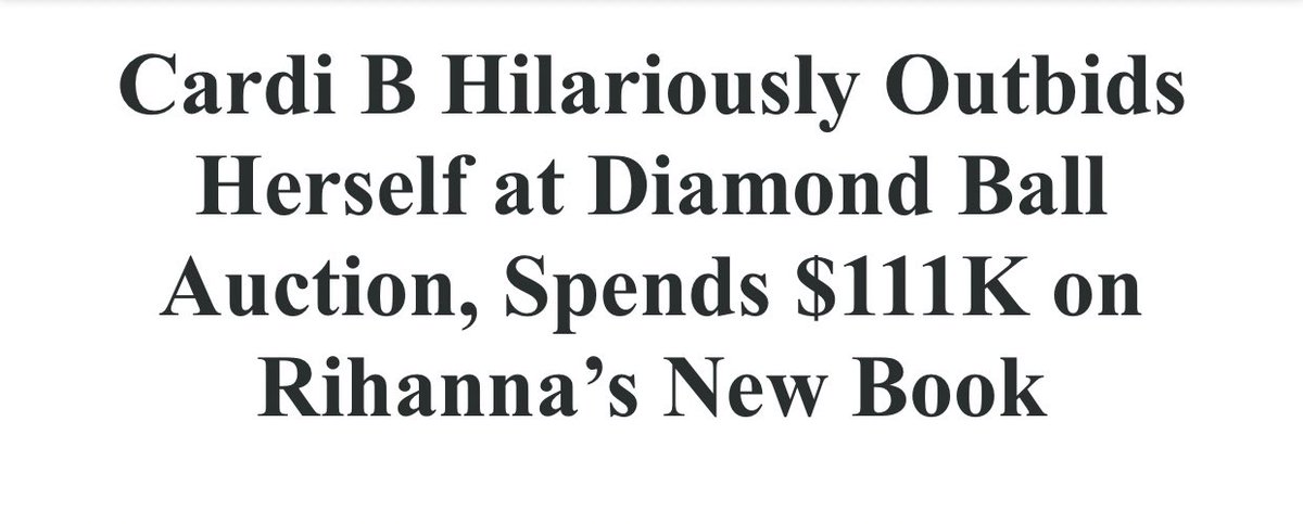 September 12th, 2019: Cardi attends Rihanna’s 5th annual Diamond Ball & pays $111,000 dollars for her ‘Rihanna’ photo biography book. : Dimitrios Kambouris/Getty Images
