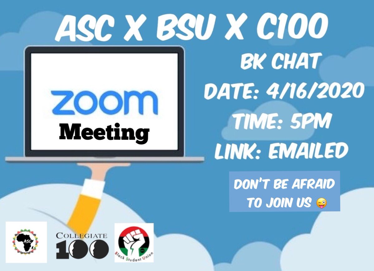 ASC_UIC's tweet image. Hey everyone we will be having our first virtual meeting 💻📲 with @uic_bsu AND @collegiate100chicago this Thursday‼️ Please join us tomorrow🤪