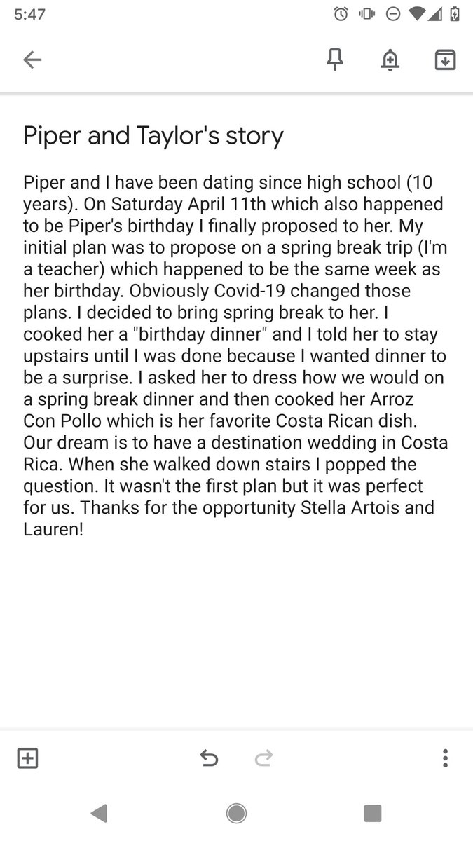 TJRizzz's tweet photo. Background of the story included in the photos! @Need4LSpeed @StellaArtois #weddingcontest https://t.co/vy164VpDd9