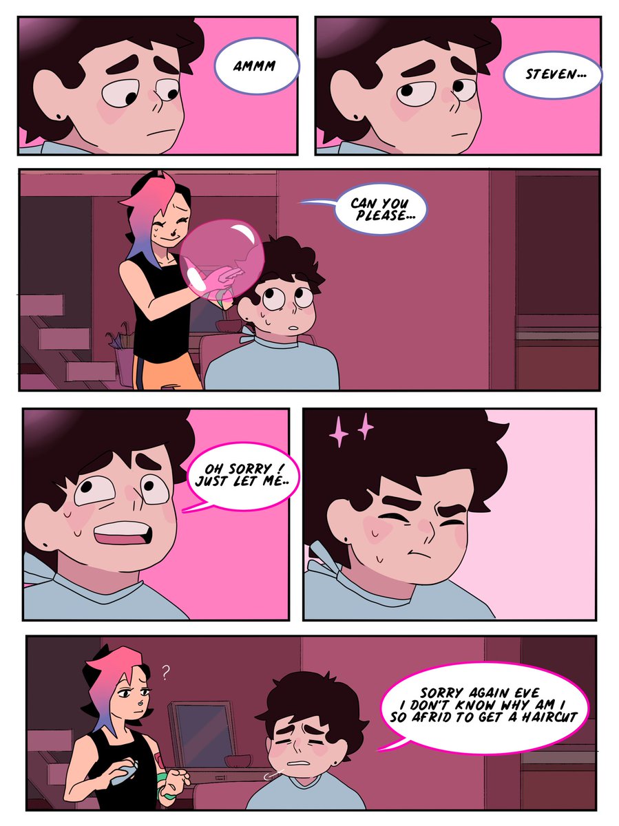 (sorry for my bad English)
next 5 pages in next Thursday
( pleeaaassse don't ship steven with eve they are only friends thank youu )
#StevenUniverseFuture #StevenUniverse