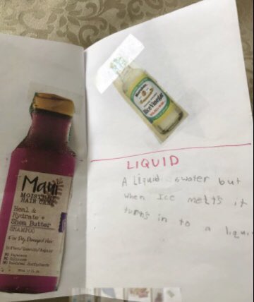 AlmandWES's tweet photo. Students showing their understanding of solids, liquids, and gases🔬 @WeatherstoneES #ThirdGradeScienceRocks https://t.co/xWoyausqUo