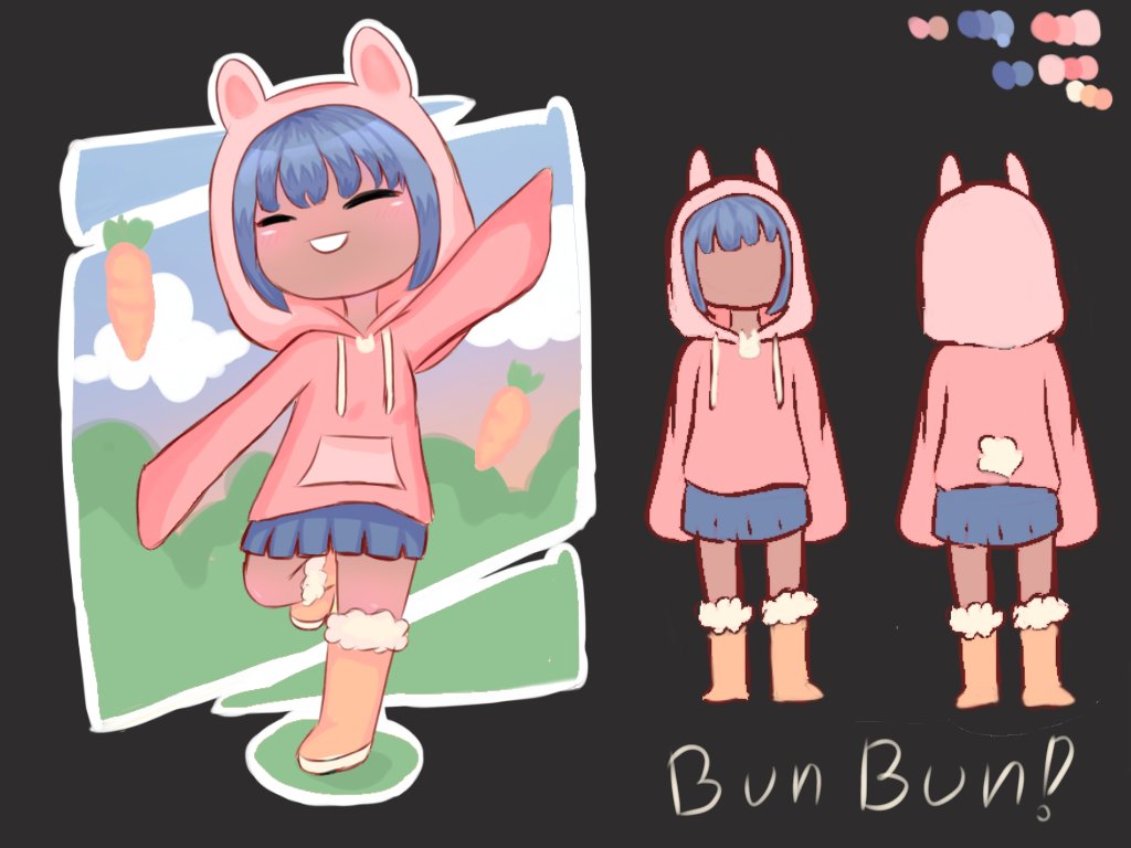 whoa_its_nana's tweet image. This is BunBun a joyful lil girl who loves to make people happy! :DD                                                  #AvatarDesignContest #RobloxRthroContest web.roblox.com/users/49920681… (I know it’s not that good but I tried ;c)
