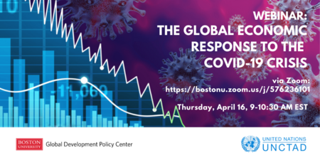 GDP_Center's tweet photo. @GDPC_BU is hosting a virtual webinar TOMORROW Apr 16 9AM EDT, co-sponsored with @UNCTAD: Global Economic Response to #COVID19, w/ @JoseA_Ocampo, Stephanie Blankenberg,@Winnie_Byanyima, Haihong Gao, Nelson Barbosa, @KevinPGallagher. Join us at https://t.co/MOHN35aXRw https://t.co/Nf4W8TroGn