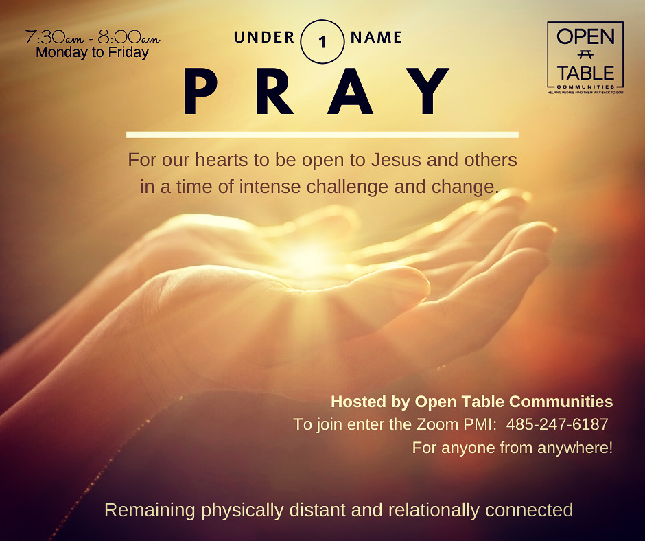 CommunitiesOpen's tweet photo. Every morning this week - Tuesday - Friday 7:30am-8:00am.
Topic: Under 1 Name - PRAY
Join Zoom Meeting
https://t.co/8VogTi6B9R https://t.co/QhmfUqEoDP