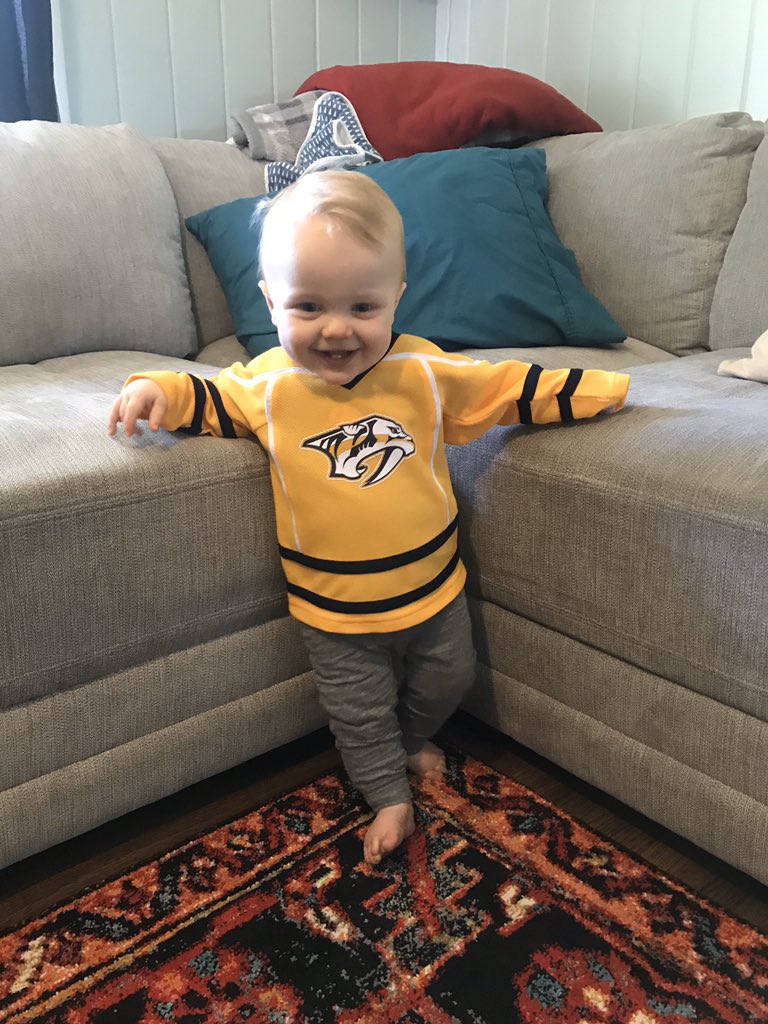 a_traylor's tweet photo. Me and my son Sullivan are supporting a virtual @PredsNHL playoff run. https://t.co/e0ZORwTmov