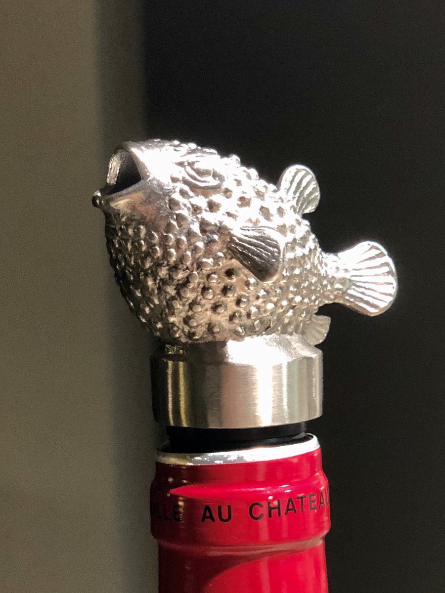 I bought myself a little gift to use with some celebratory wine after @VdaGeraldine and I finished our book!  #milkspottedpufferfish