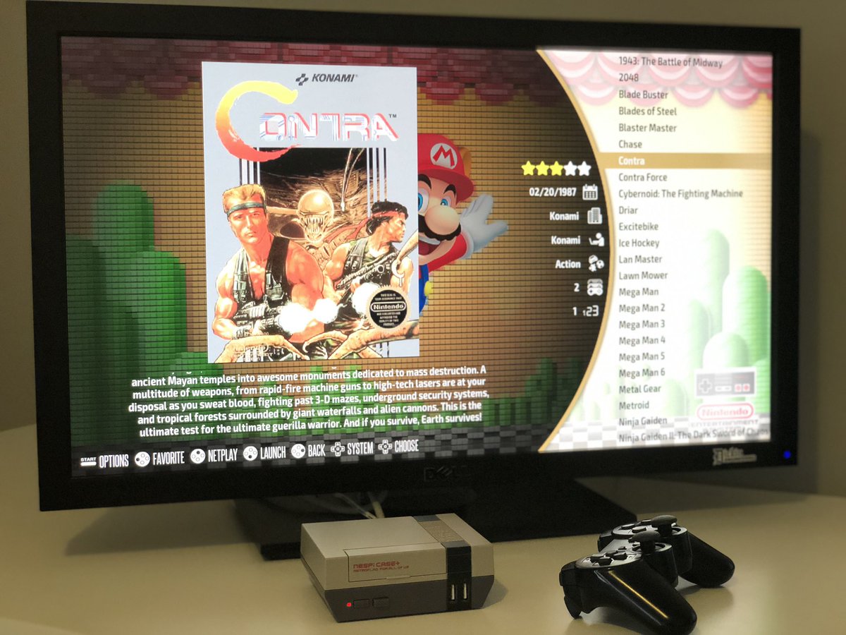 mr_polsky's tweet photo. Super stoked with my #NESPi case from @RetroFlagcase. Has my #retrogaming set up complete. Enjoyed a classic round of #Contra and now I’m onto a 🔥 mod of NBA Jam (#NBAJamTE) with updated, current rosters. @RetroPieProject https://t.co/DCtVsrC44P