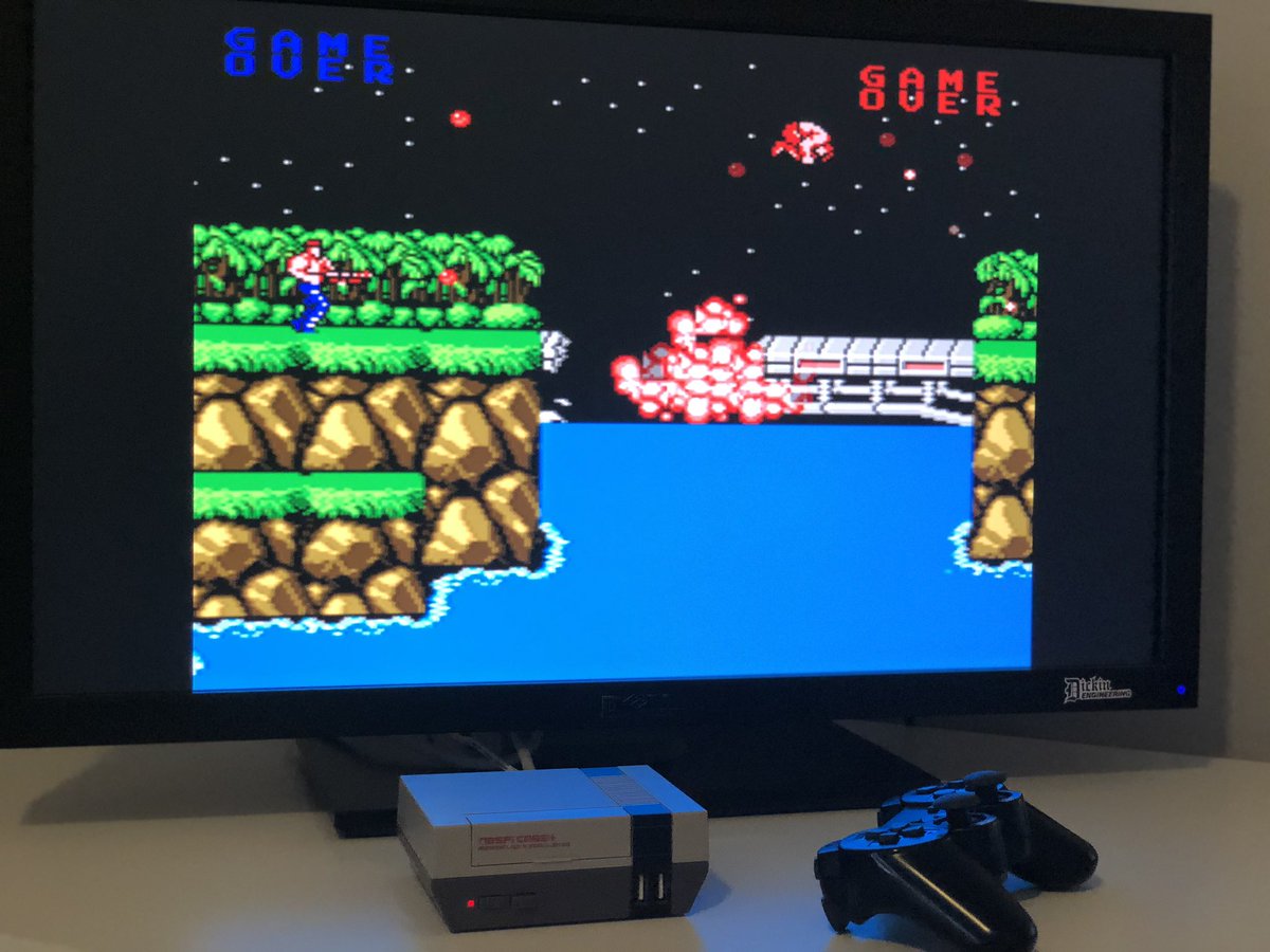 mr_polsky's tweet photo. Super stoked with my #NESPi case from @RetroFlagcase. Has my #retrogaming set up complete. Enjoyed a classic round of #Contra and now I’m onto a 🔥 mod of NBA Jam (#NBAJamTE) with updated, current rosters. @RetroPieProject https://t.co/DCtVsrC44P