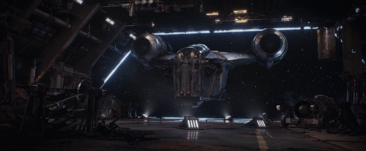 ILM VFX Supervisor Richard Bluff: “Except for some very extreme dogfight maneuvers and flight inside a hanger [which were achieved via CGI], the miniature got used for pretty much everything.”From:  https://www.vfxvoice.com/miniature-work-highlights-hybrid-approach-to-the-mandalorian-vfx/